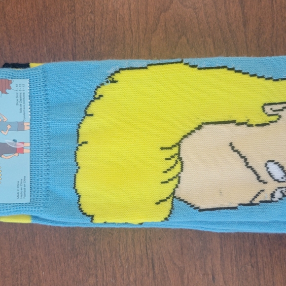 Beavis and Butt-Head Blue and Yellow Socks - Picture 1 of 3